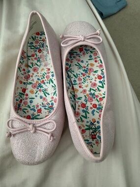 Nordstrom Sparkle Ballet Flats in Light Pink size 3Y big kids